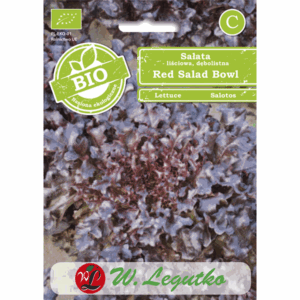 Sałata liściowa, dębolistna odm. Red Salad Bowl W. LEGUTKO