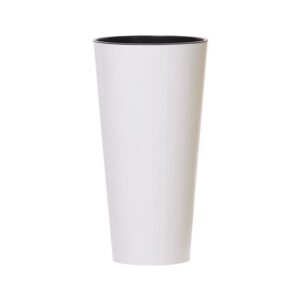 Doniczka Tubus Slim Shine Biała DTUS150S 15×29 PROSPERPLAST