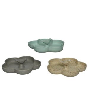 Dekoracyjne poidło dla ptaków w kształcie serca z ptaszkami – 23,3 × 22,7 × 3,5 cm