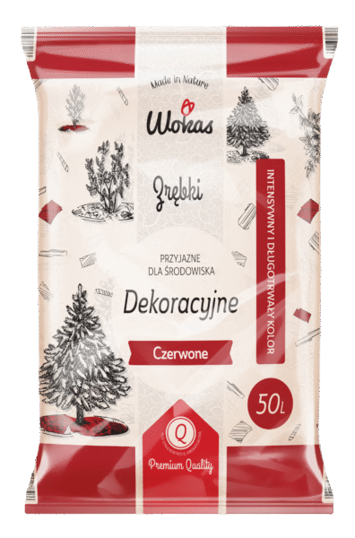 Zrębki dekoracyjne czerwone 50L