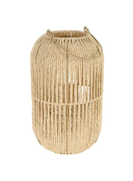 Latarnia rattanowa 30 cm – dekoracyjna lampa ogrodowa i do wnętrz, przytulny design