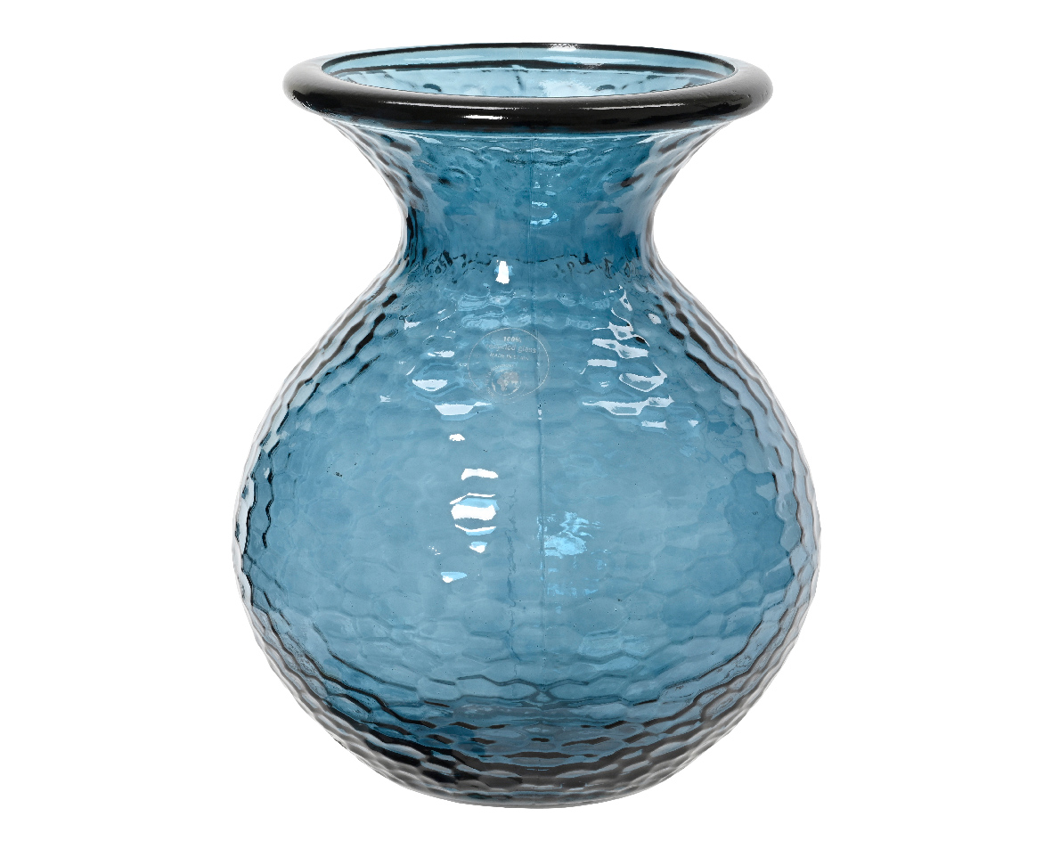 Matowy wazon ze szkła z recyklingu ∅15×32 cm