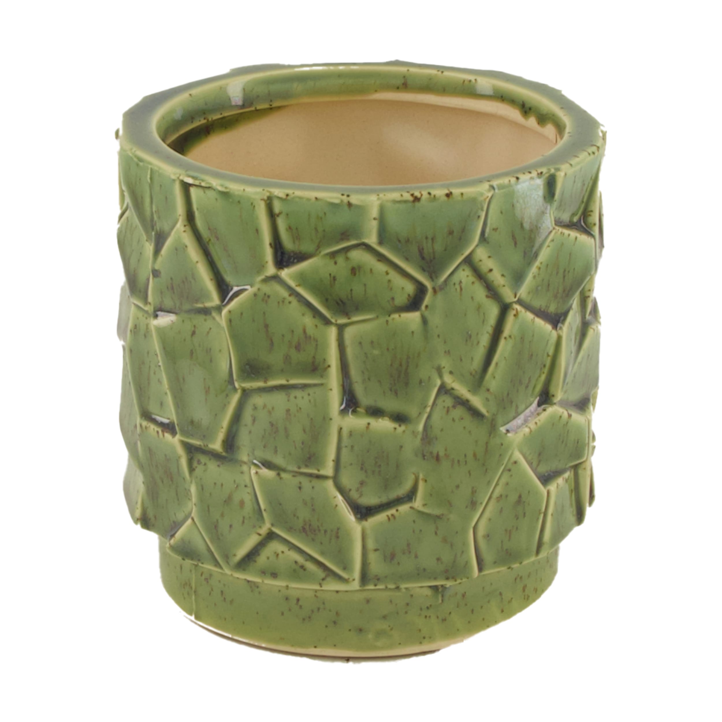 Donica ceramiczna zielona Ø11×11 cm
