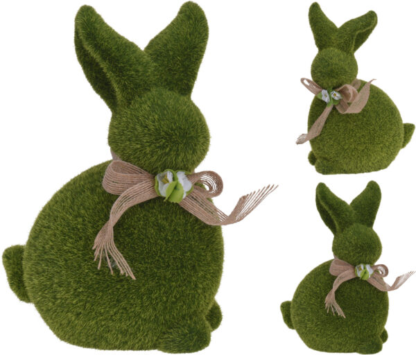 Królik flokowany zielony 23cm