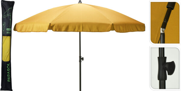 Parasol plażowy 200 cm taupe żółty