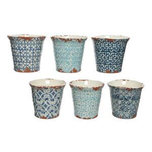 Doniczka ceramiczna ręcznie malowana 14×15 cm