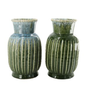 Wazon ceramiczny mix zielony 13,5×13,5×20,5 cm