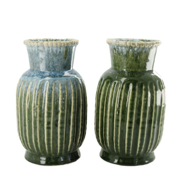 Wazon ceramiczny mix zielony 13,5x13,5x20,5 cm