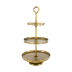 Etażerka metalowa 25x25x47 złota