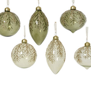 Bombka szklana przezroczysta średnica 8 cm mix złota dekoracja