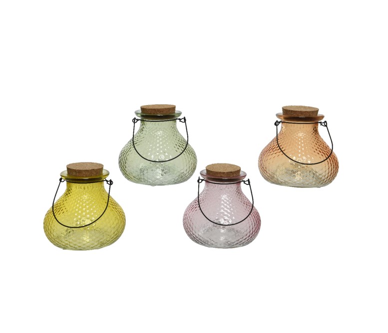 Szklany lampion zewnętrzny 14x13 cm