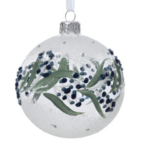 Zdobiona szklana bombka – przezroczysta