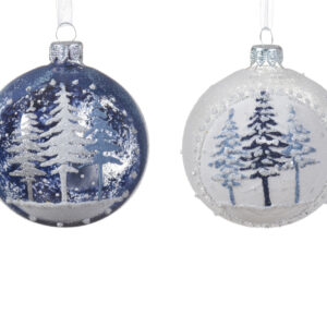 Bombka szklana przezroczysta choinka