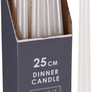 Świeca stożkowa parafinowa biała 25 cm