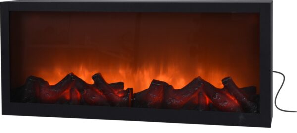 Kominek elektryczny LED 57 × 25 cm – efekt płomienia, nowoczesny, do salonu i sypialni