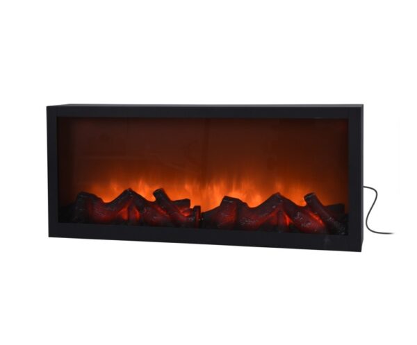 Kominek elektryczny LED 57 × 25 cm – efekt płomienia, nowoczesny, do salonu i sypialni