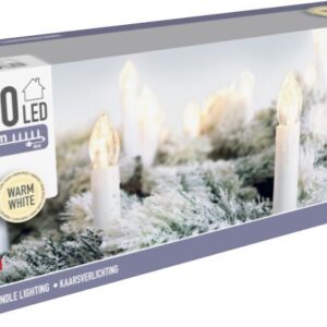 Lampki choinkowe w kształcie świeczki LED ciepły biały