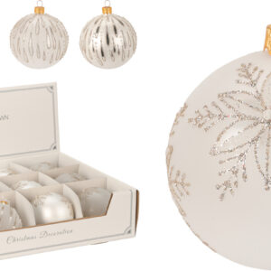 Bombka kula 80mm biała