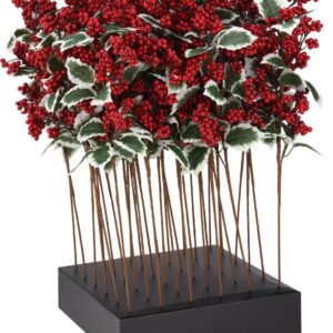 Gałązka jagód 60cm czerwona