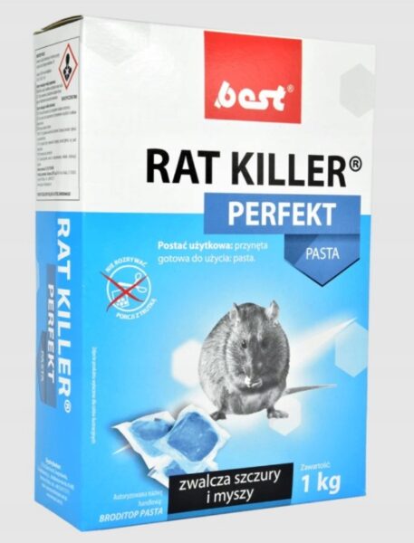 RAT KILLER PERFEKT PASTA 1KG SASZETKI Z PASTĄ