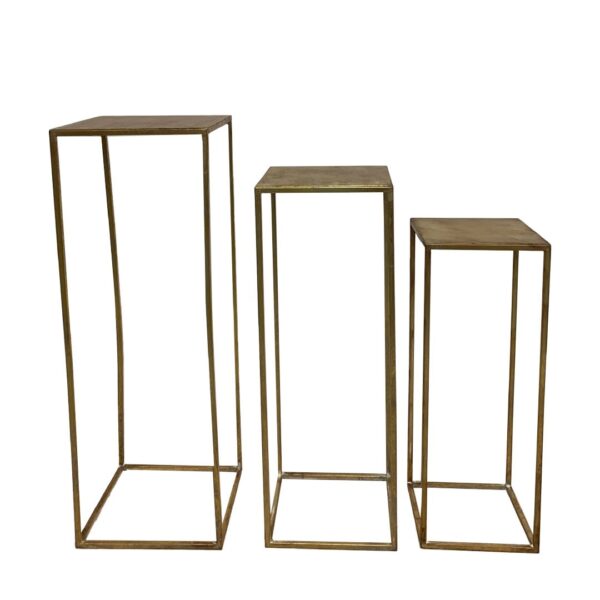 Ciemnozłoty stolik metalowy 24x67,5 cm
