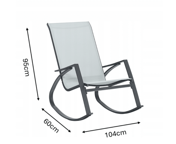 KRZESŁO OGRODOWE BUJANE - SZARE - 60x104x95 CM