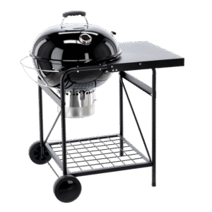 Grill Węglowy Kulisty z Pokrywą i Blatem 90 x 70,5 x 111 cm