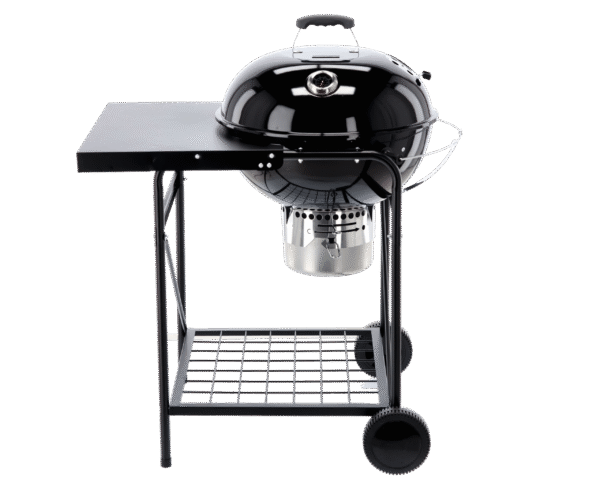 Grill Węglowy Kulisty z Pokrywą i Blatem 90 x 70,5 x 111 cm
