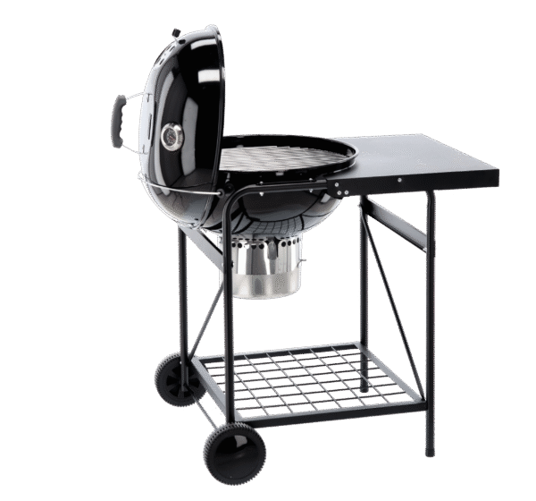 Grill Węglowy Kulisty z Pokrywą i Blatem 90 x 70,5 x 111 cm