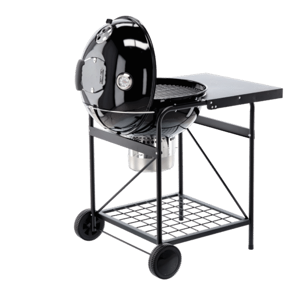 Grill Węglowy Kulisty z Pokrywą i Blatem 90 x 70,5 x 111 cm