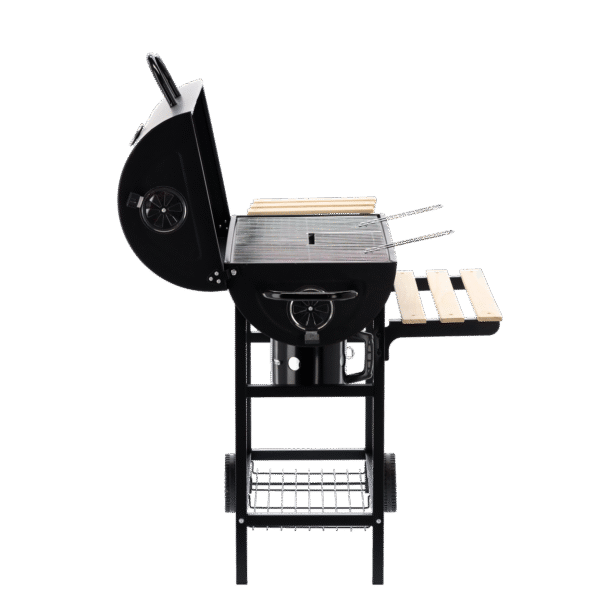 Grill Węglowy Beczka z Pokrywą i Kółkami 101 x 70,5 x 94,5 cm