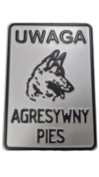 Tabliczka ostrzegawcza metalowa 20,0 x 14 cm