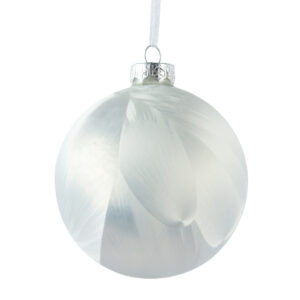 Bombka Szklana Lakier Lodowy 15 cm – Elegancka Ozdoba Choinkowa