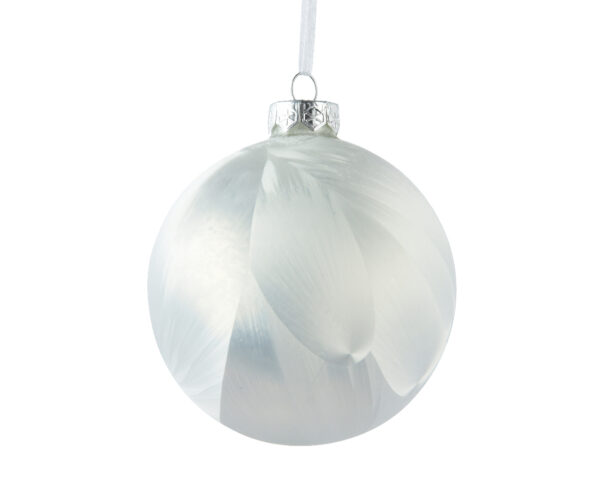 Bombka Szklana Lakier Lodowy 15 cm – Elegancka Ozdoba Choinkowa