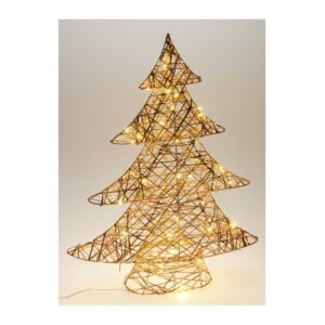 Choinka LED 60 cm – szampańska, 60 diod, timer, dekoracja świąteczna