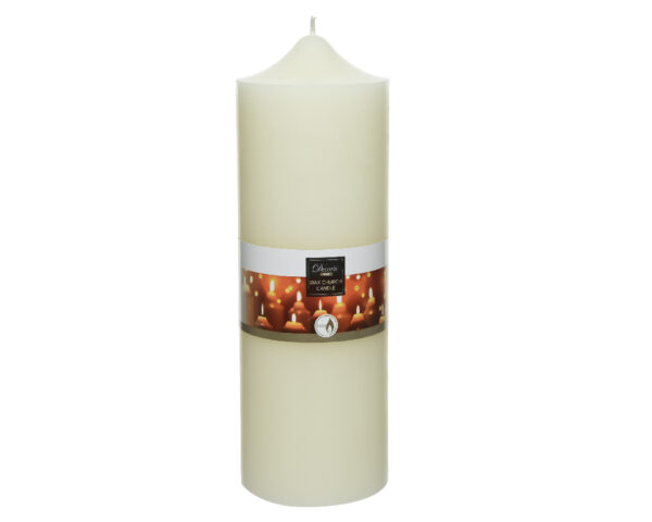Świeca Walcowa Dekoracyjna 10×30 cm – Kolor Ecru | Klasyczna i Elegancka