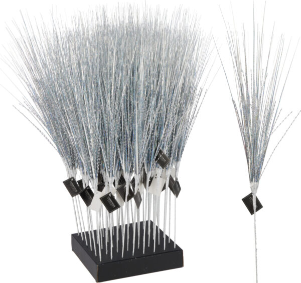 Gałęzki dekoracyjne 80 cm – srebrne z jagodami