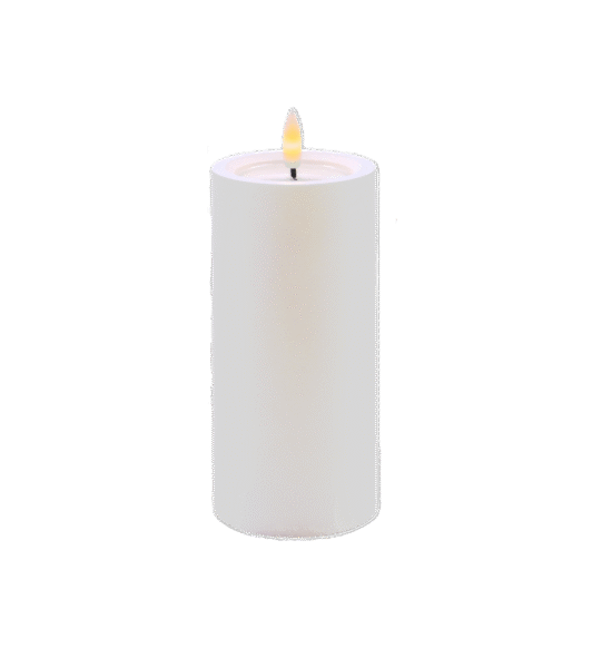 ŚWIECZKA Bożonarodzeniowa LED Dekoracyjna BIAŁA 7x15 CM