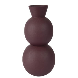 Wazon śliwkowy o nieregularnym kulowym kształcie elegancka dekoracja 18×37,5 cm