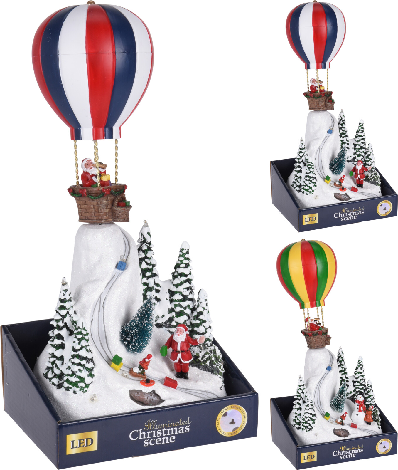 Świecący balon z Mikołajem LED – świąteczna dekoracja do domu