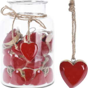 Drewniana zawieszka serduszko dekoracja świąteczna romantyczna rustykalna