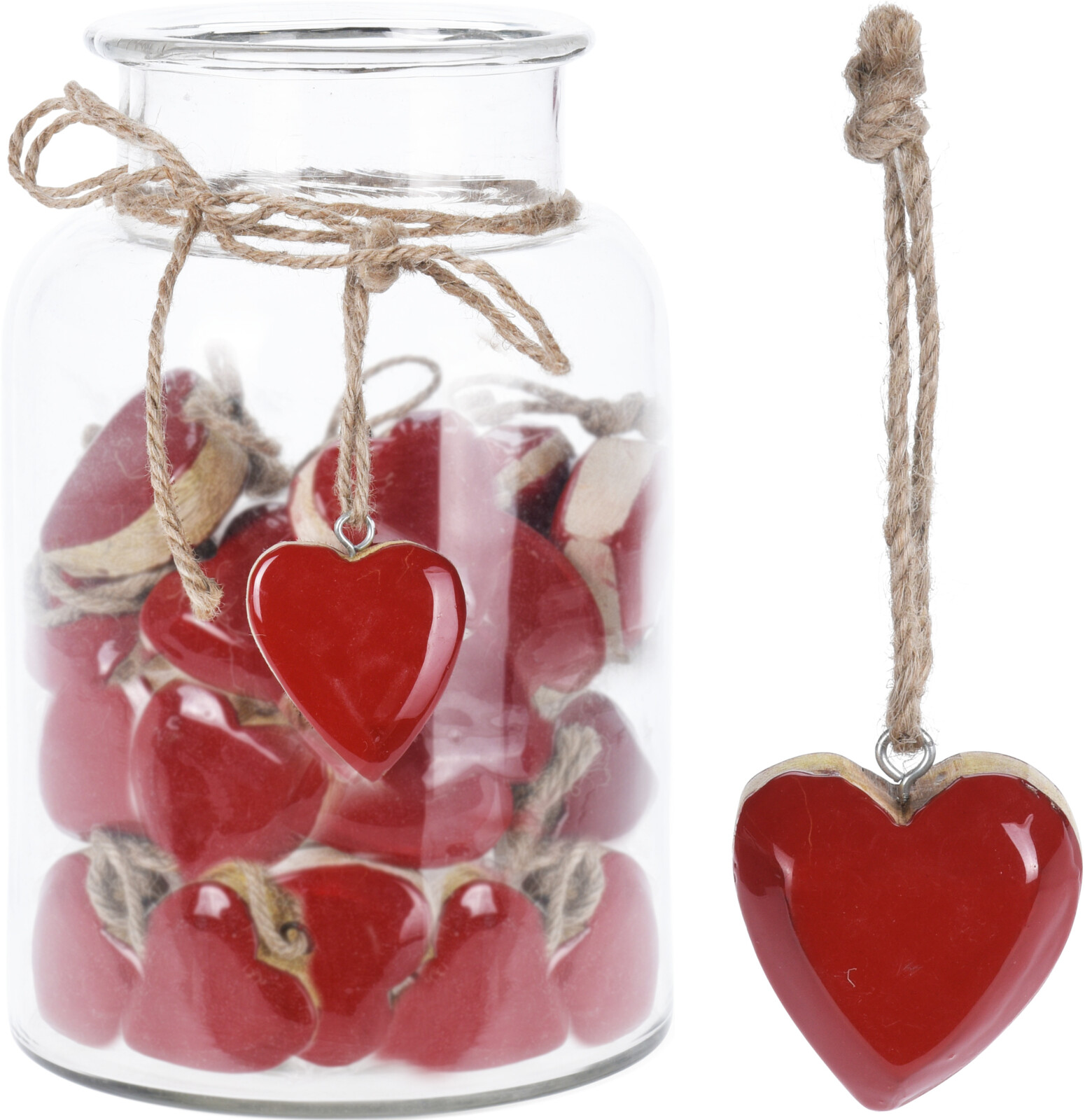 Drewniana zawieszka serduszko dekoracja świąteczna romantyczna rustykalna