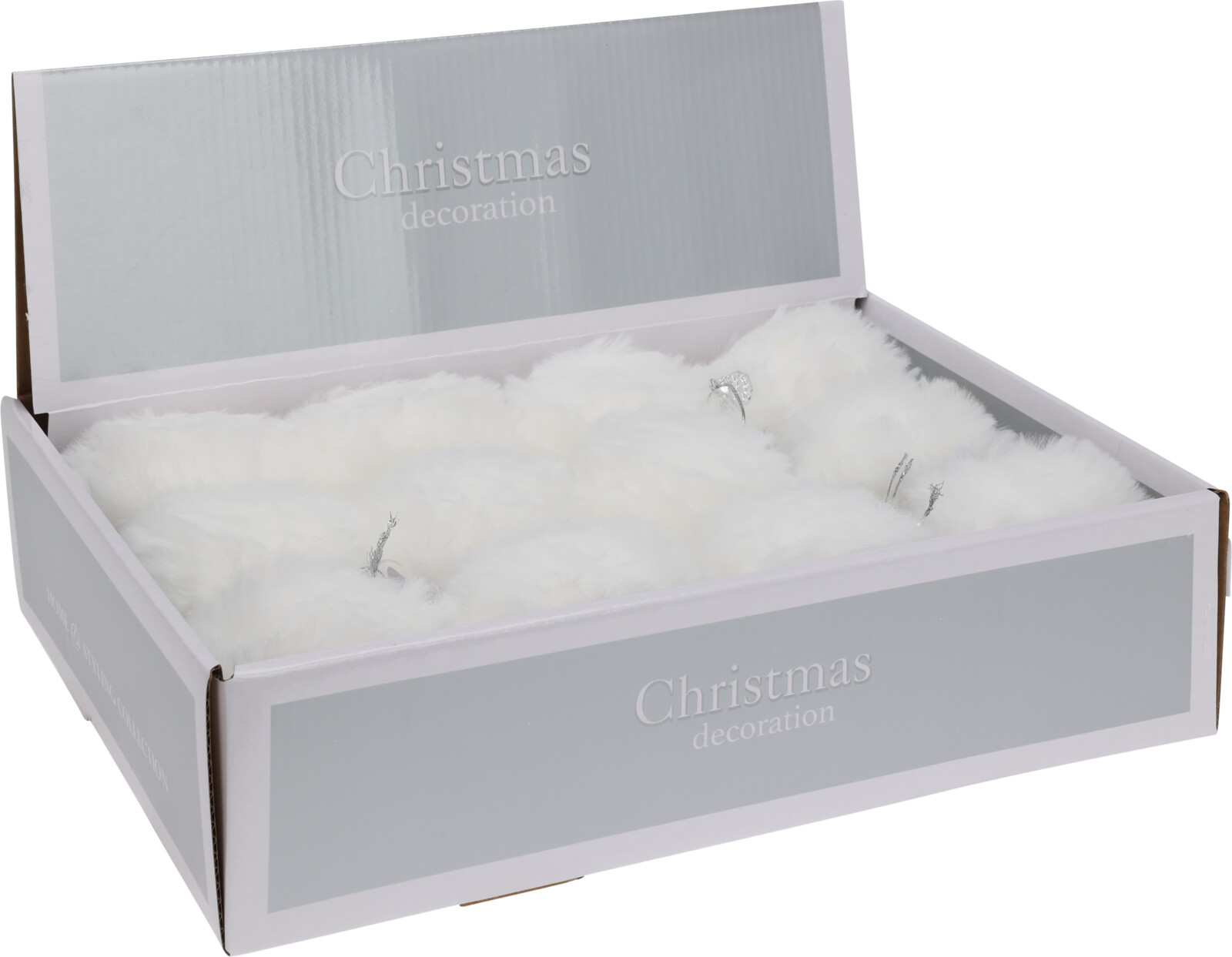 Pluszowa bombka świąteczna – miękka ozdoba choinki w zimowym stylu 8 cm