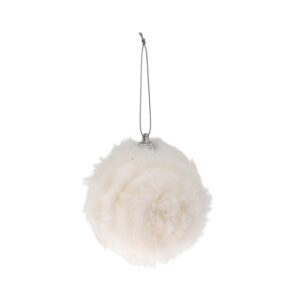 Pluszowa bombka świąteczna – miękka ozdoba choinki w zimowym stylu 8 cm