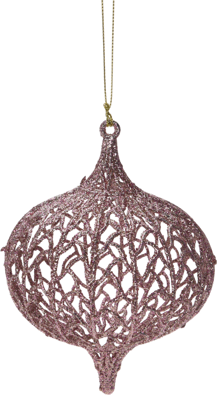 Elegancka brokatowa bombka ażurowa ozdoba choinkowa