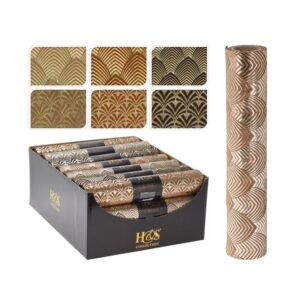 Bieżnik na stół w rolce w złotych odcieniach elegancka dekoracja 28×160 cm