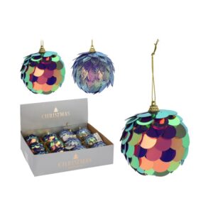 Bombka w pastelowych odcieniach łuski syreniej ozdoba choinkowa 8 cm