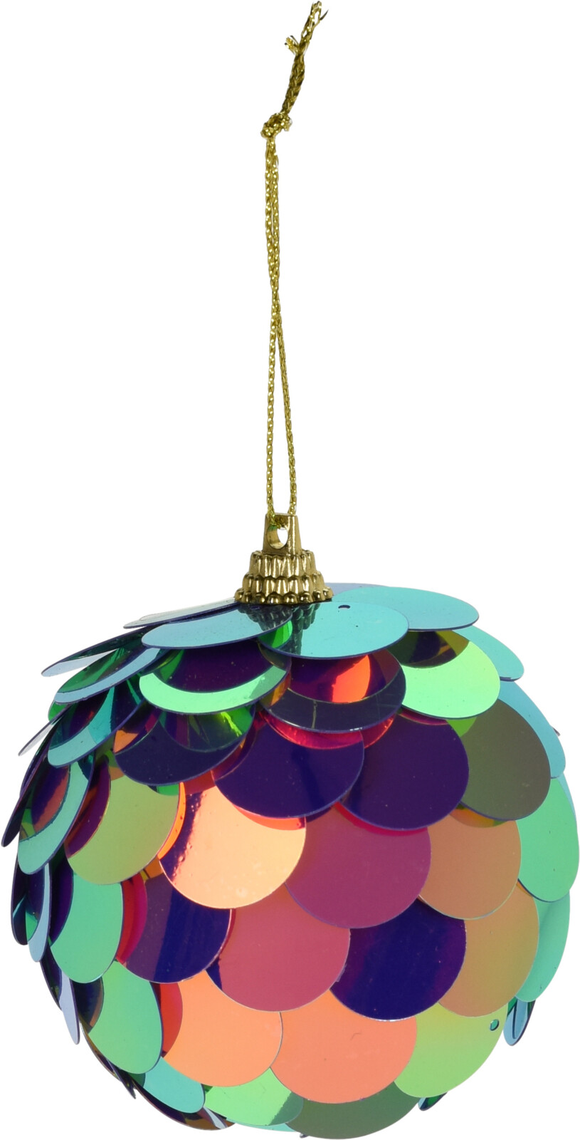 Bombka w pastelowych odcieniach łuski syreniej ozdoba choinkowa 8 cm