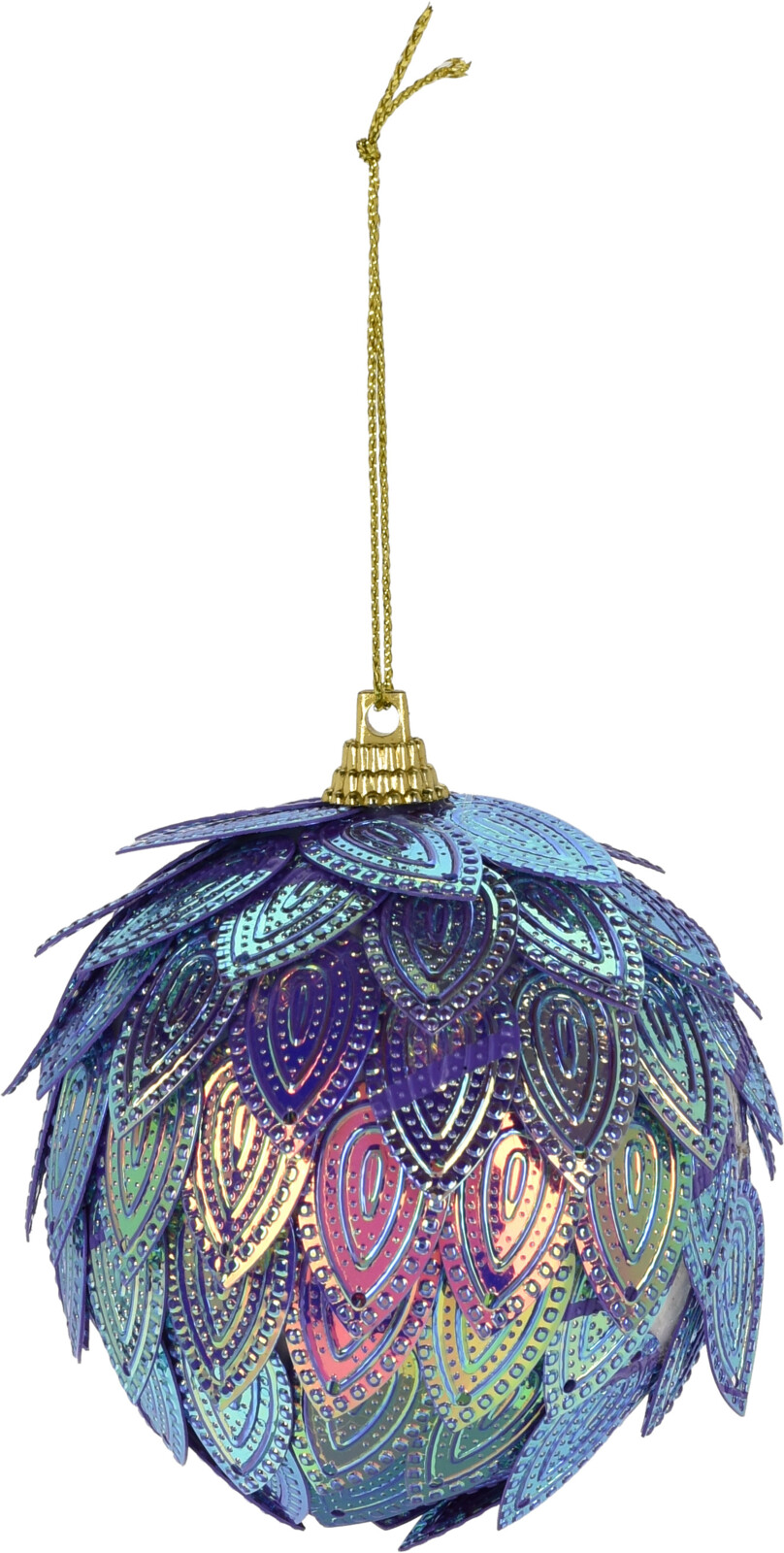 Bombka w pastelowych odcieniach łuski syreniej ozdoba choinkowa 8 cm