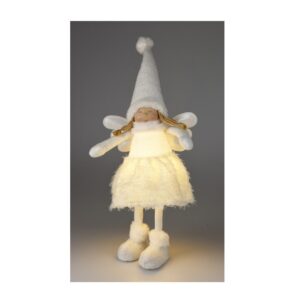 Stojący anioł LED świąteczny dekoracja stołu, kominka i wnętrz 69 cm